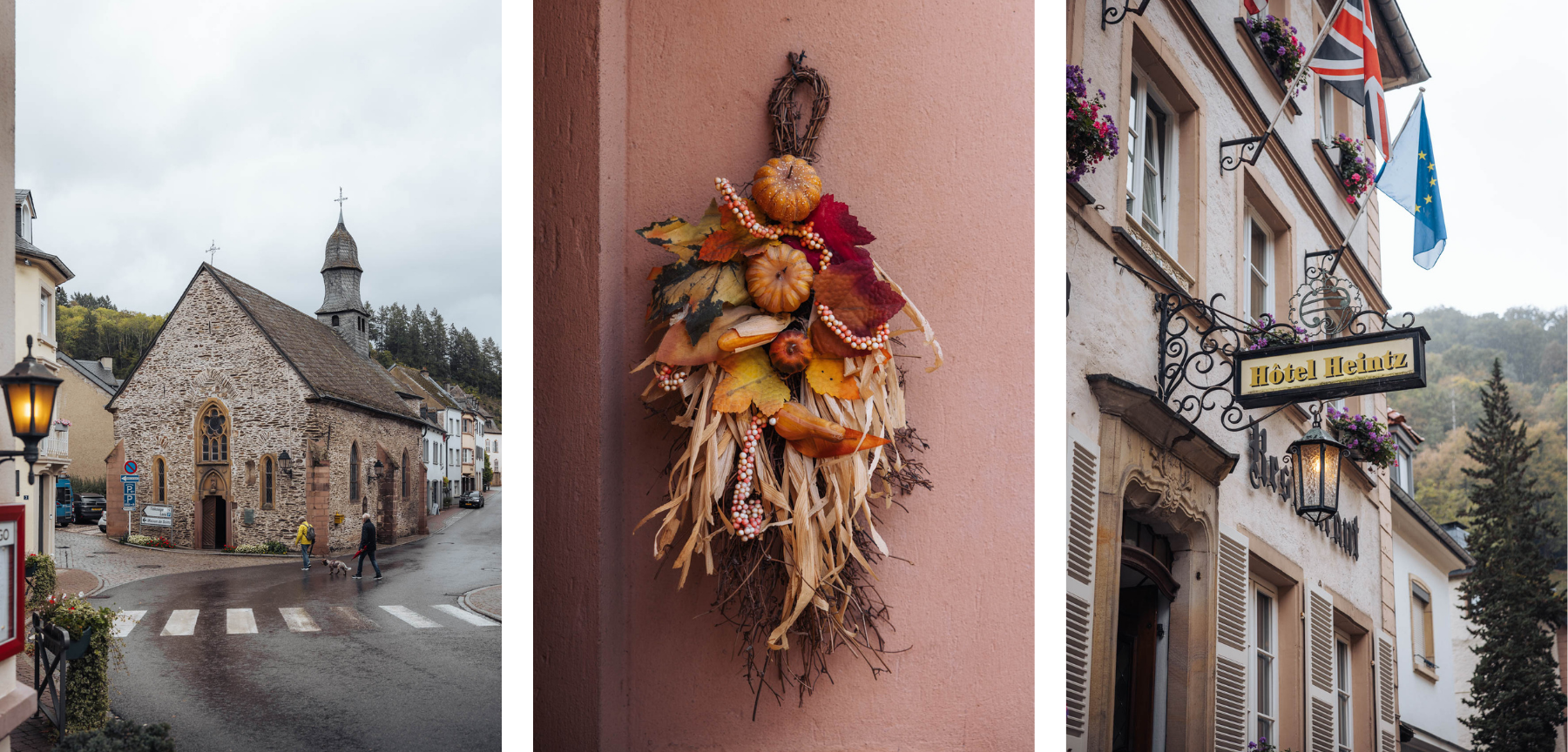 visiter Luxembourg ville Vianden château centre automne pluie