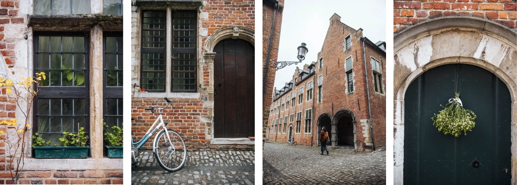 Louvain Leuven Belgique Grand Béguinage façades briques vélo