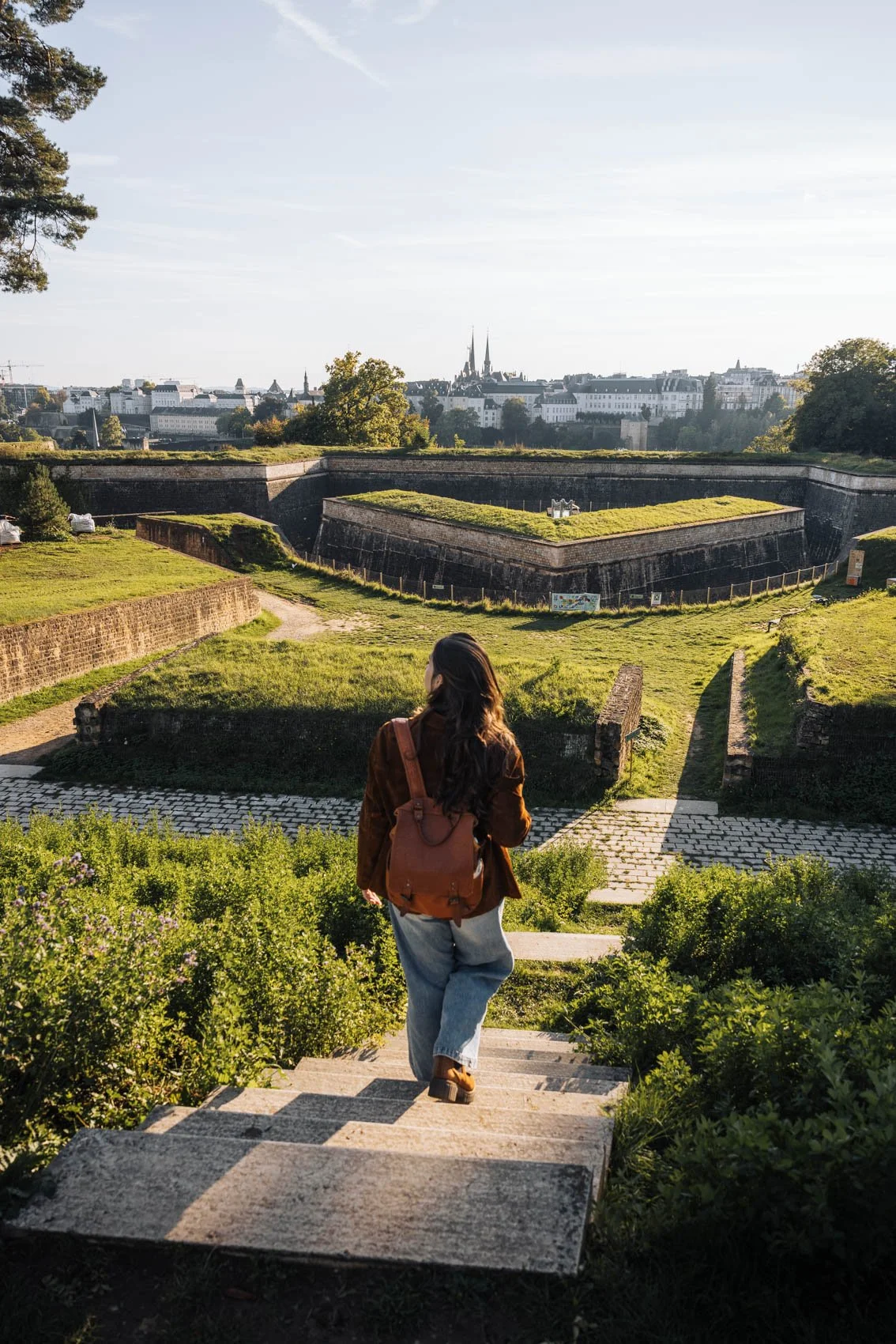visiter Luxembourg ville haute parc Dräi Eechelen parcours Vauban
