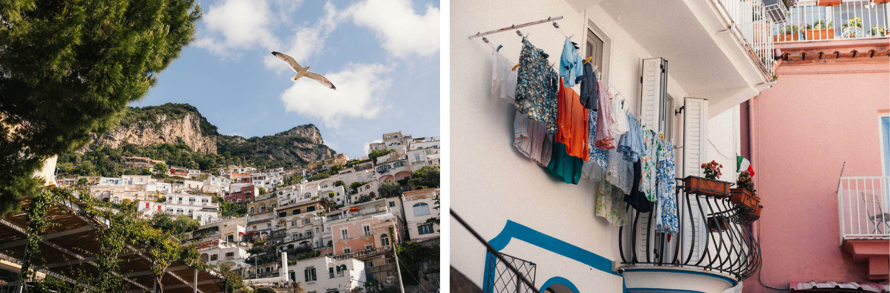 Côte Amalfitaine Positano village falaises linge