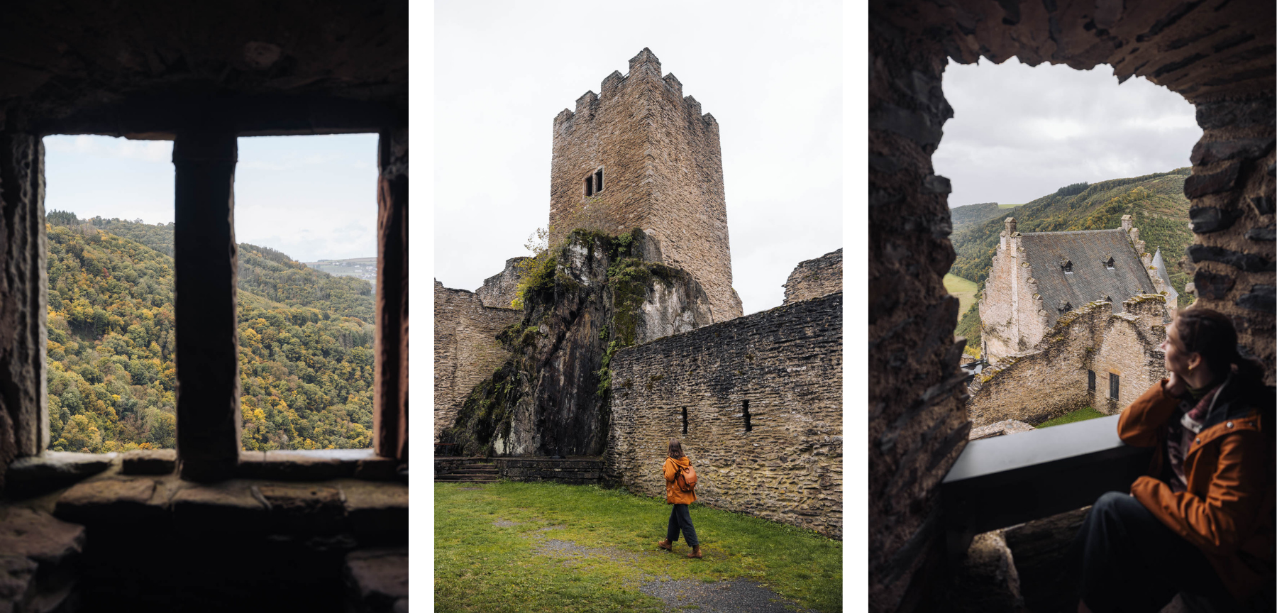 visiter Luxembourg château Bourscheid vallée vue tour automne