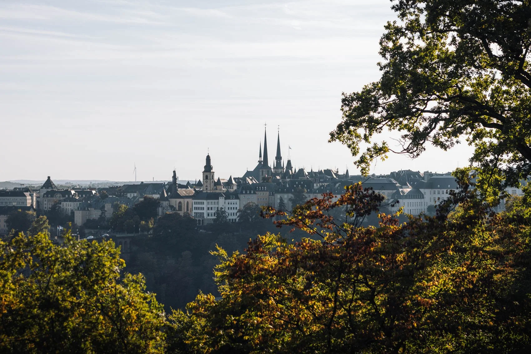 visiter Luxembourg ville haute parc Dräi Eechelen vue panorama