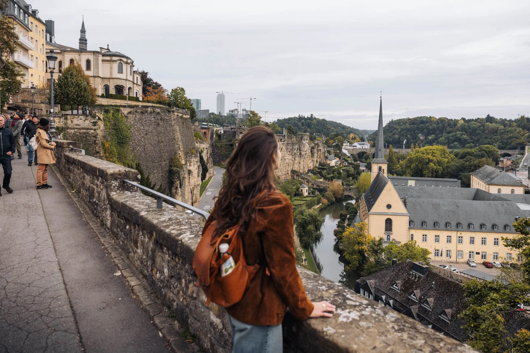 visiter Luxembourg ville haute chemin corniche vue basse