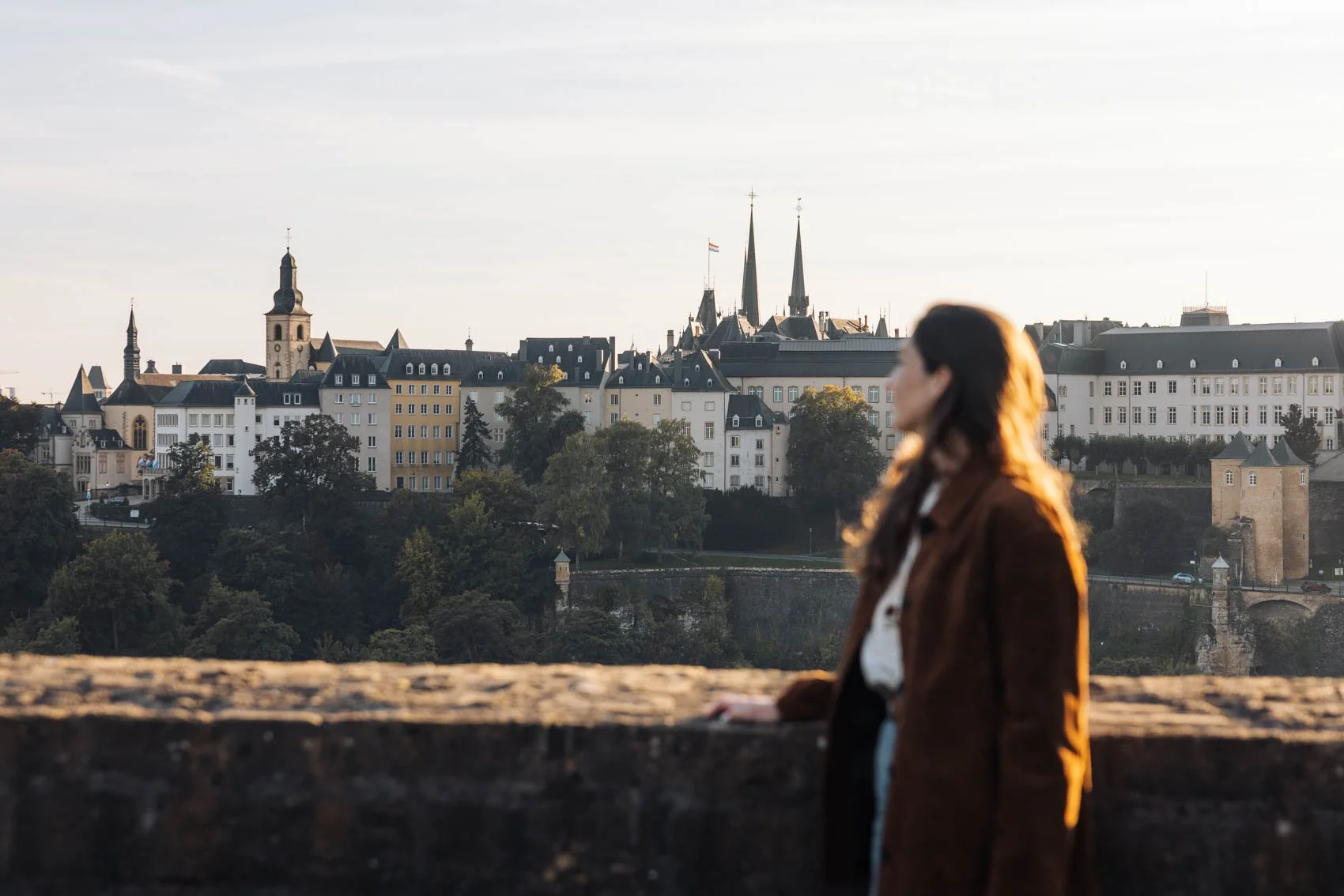 visiter Luxembourg ville haute parc Dräi Eechelen vue panorama