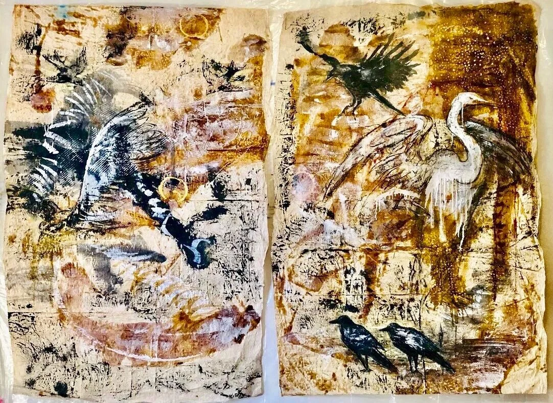 Hanna Will - Contemporary Art Collectible Painting - Bird's Tale