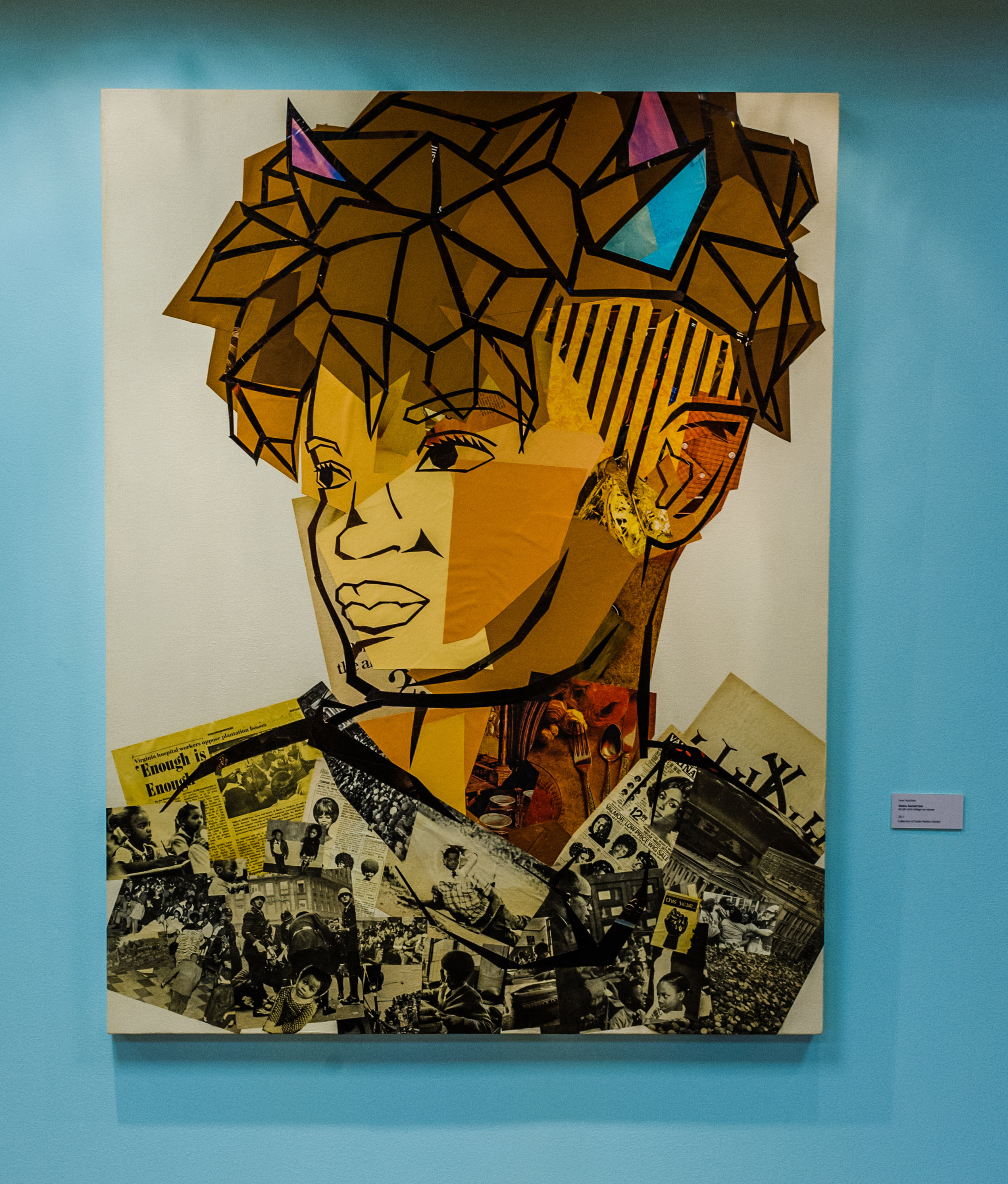 Dolen, Sacred Cow (Imar Hutchins, 40%22x52%22, 2017, Acrylic & Collage on Canvas).jpg
