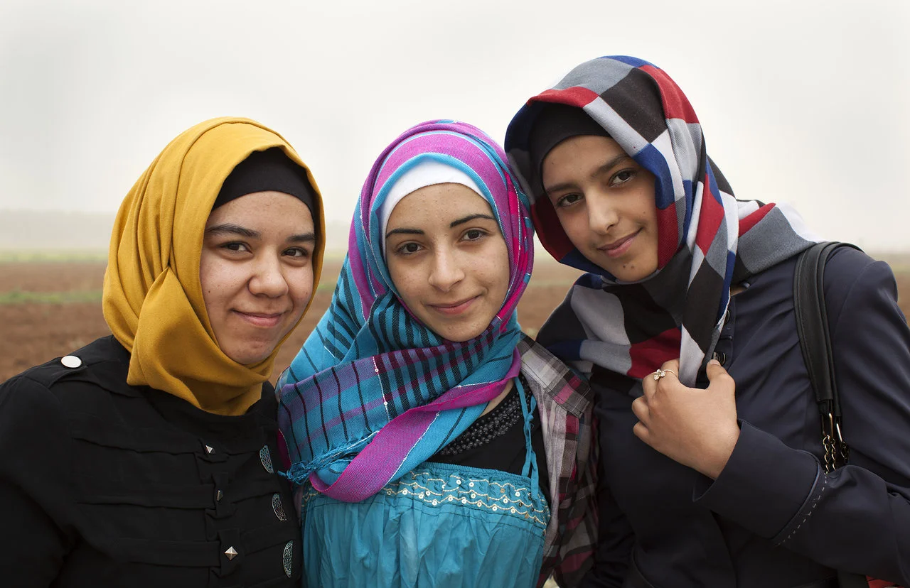 Teenagers in the Syrian refugee camp