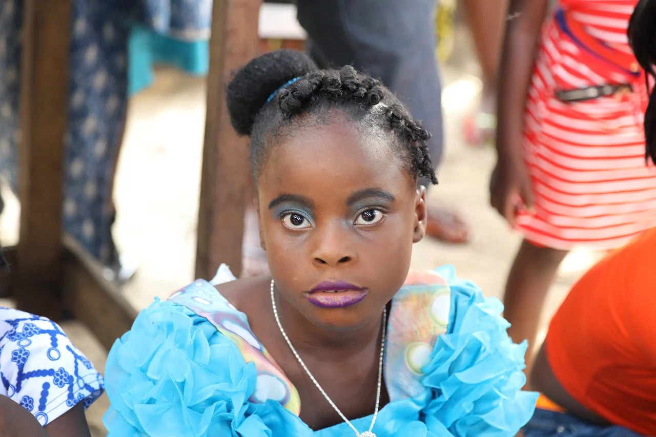 Young girl in West Point, Liberia
