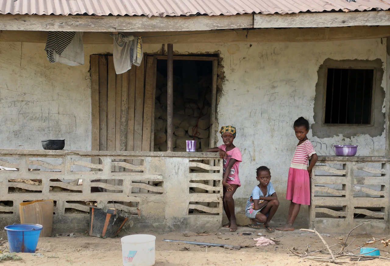 Young girls in Liberia, West Africa