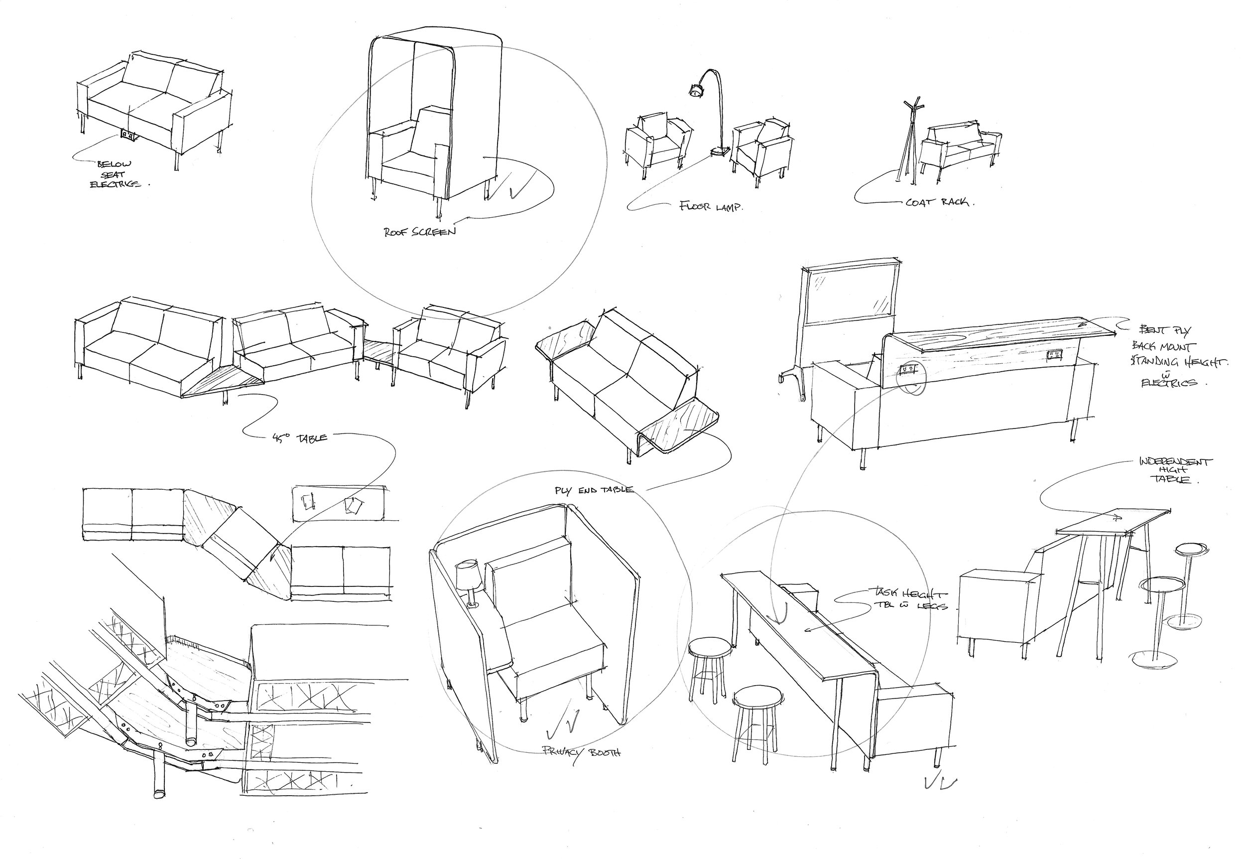 Early ideations on product offerings.