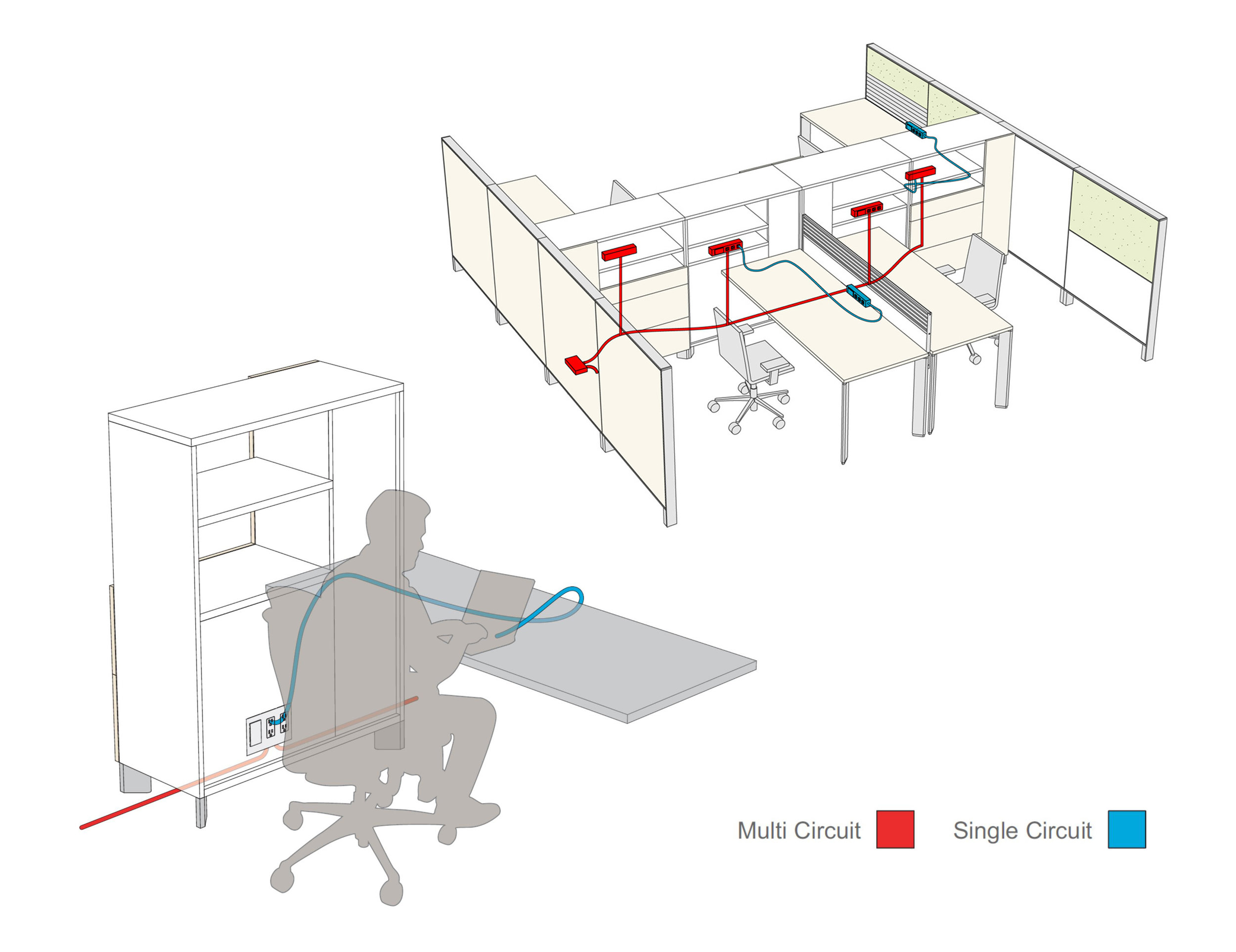 Electrical routing schematic.