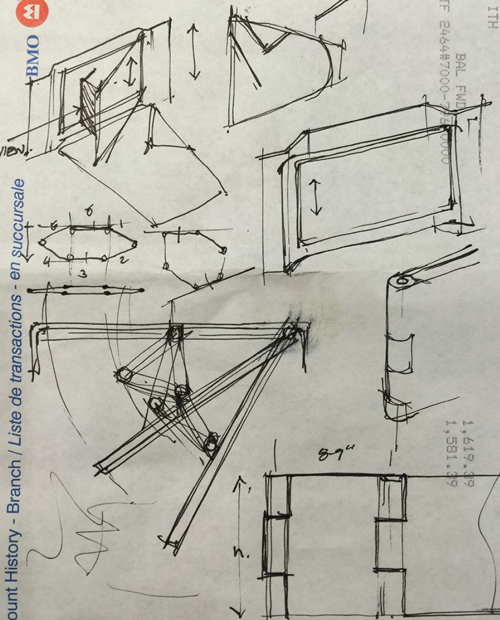  Understanding the required geometry to articulate a large monitor. 