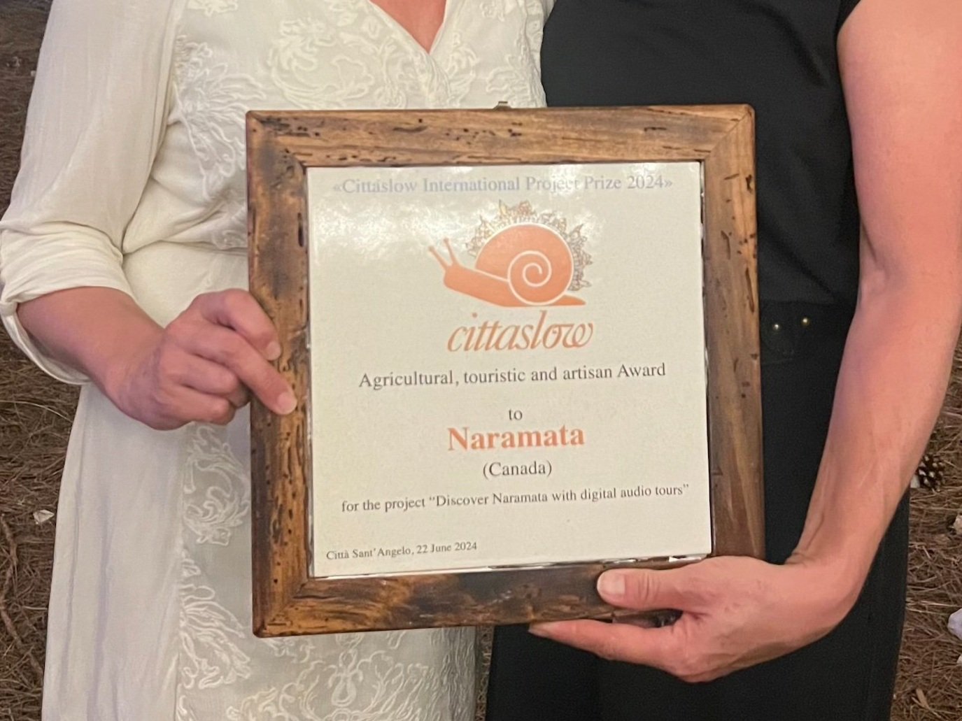Discover Naramata's Audio Tours wins Chiocciola Orange Award for 2024