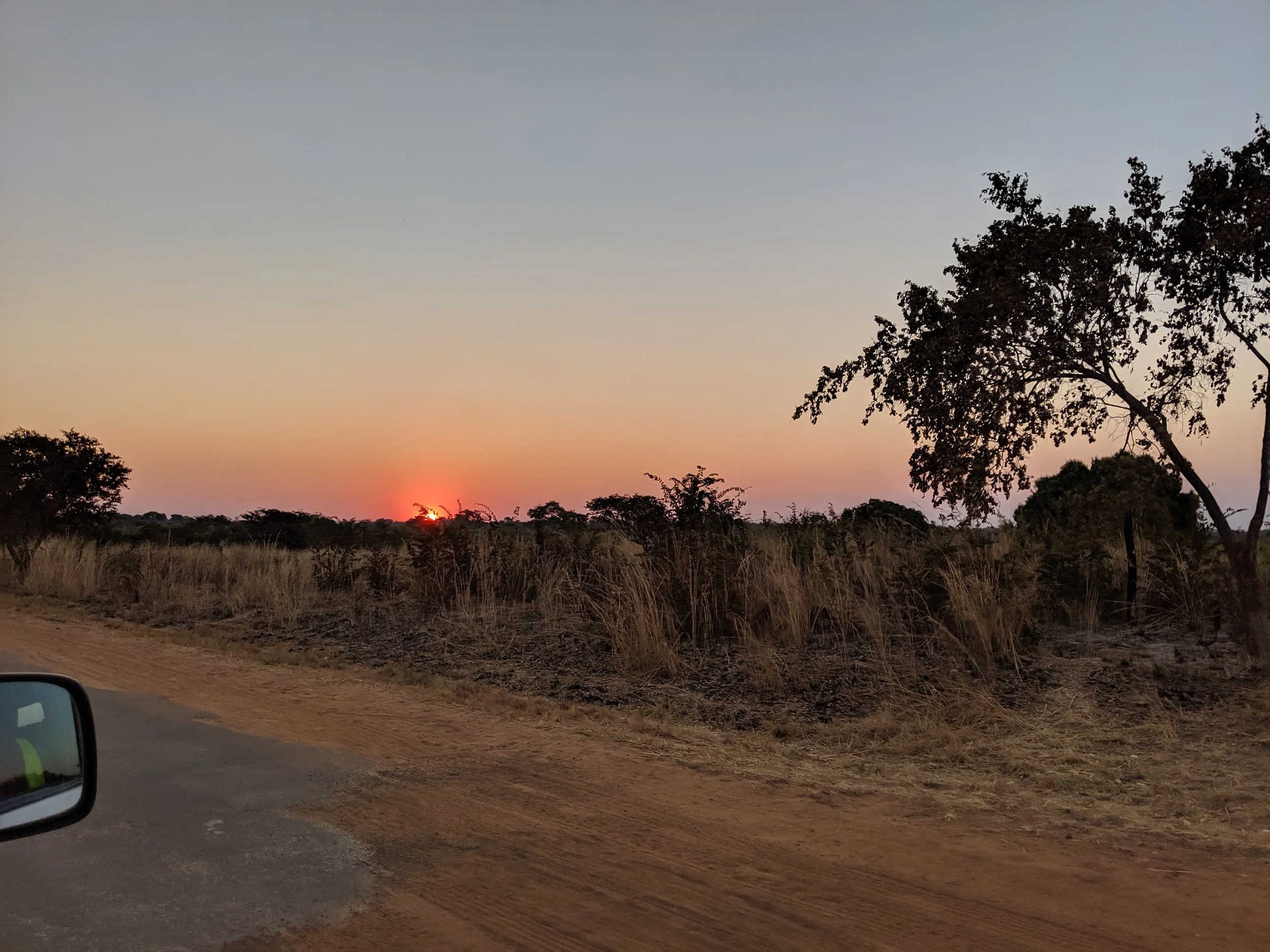 Sunset on the road to Shamiyoyo