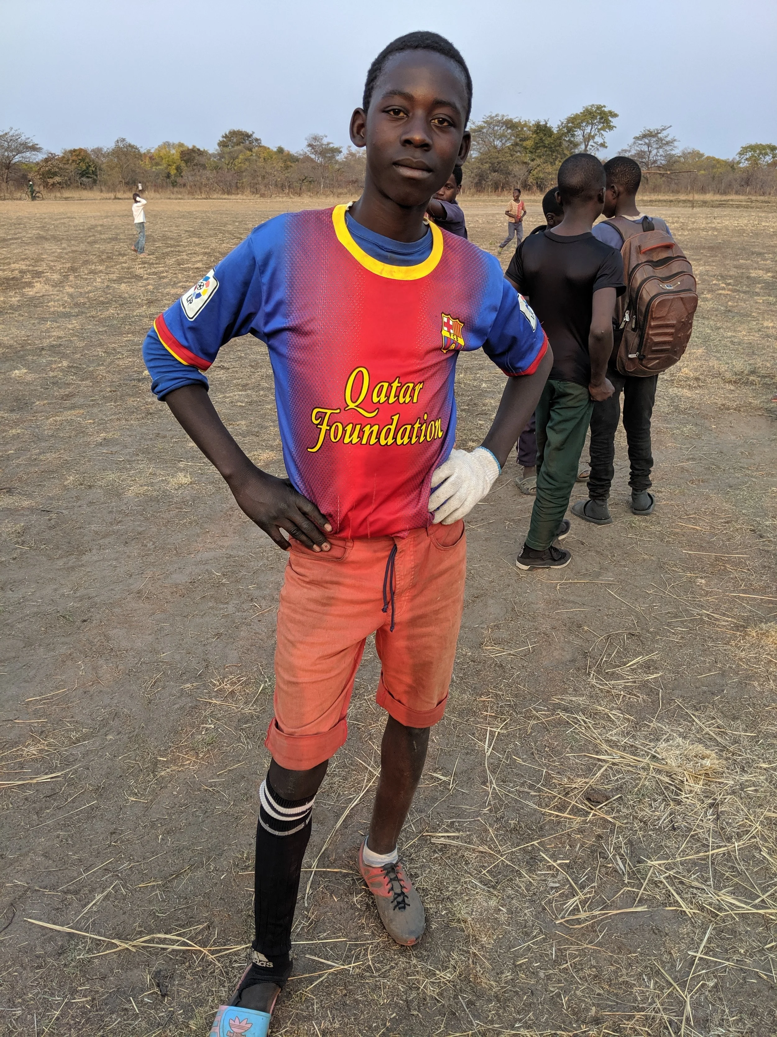Man of the match - Adam with the game's lone goal. He was injured in the second half. He didn't play wearing that sandal, but one of his opponents played barefoot.