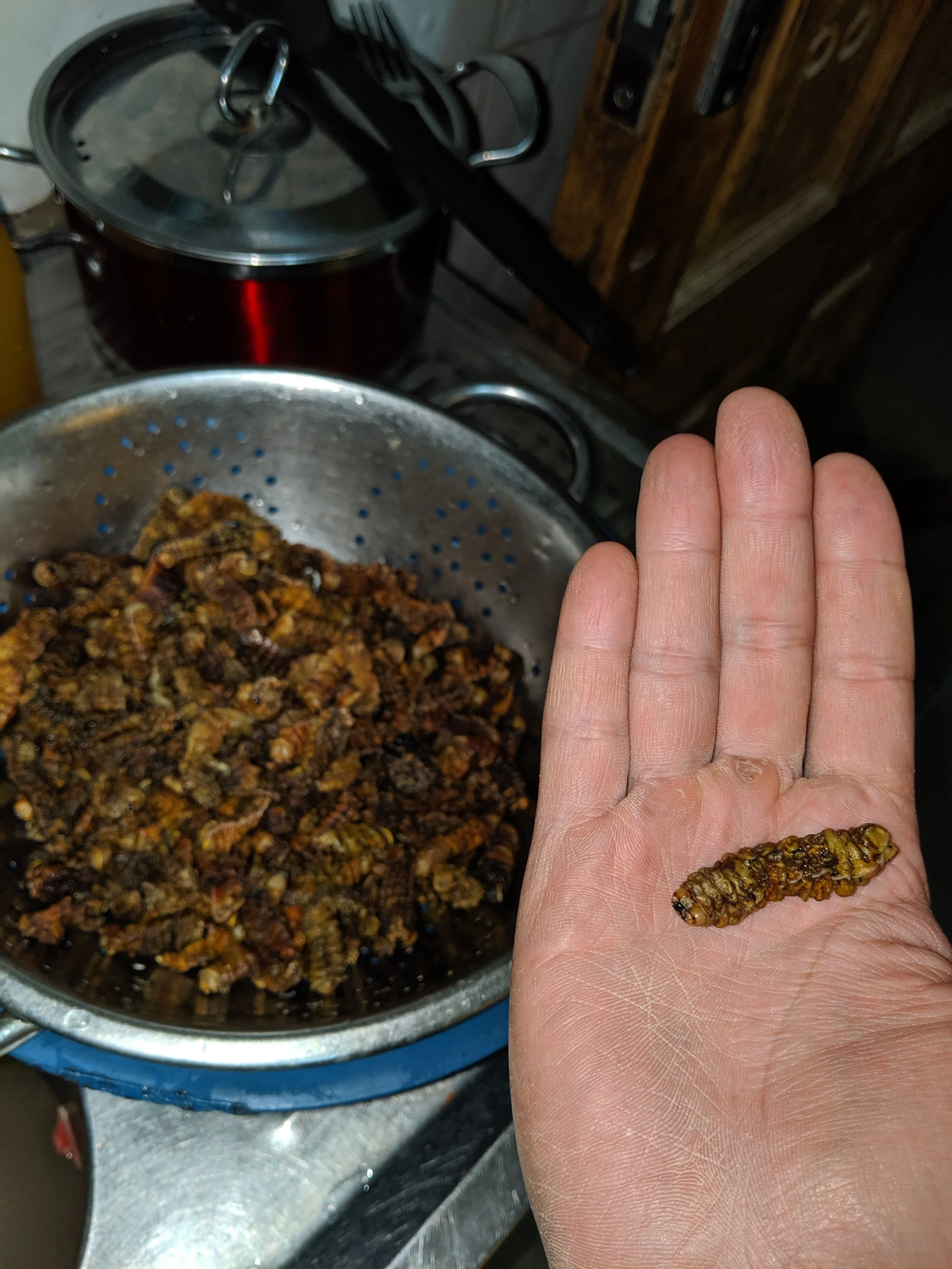 After soaking, before frying