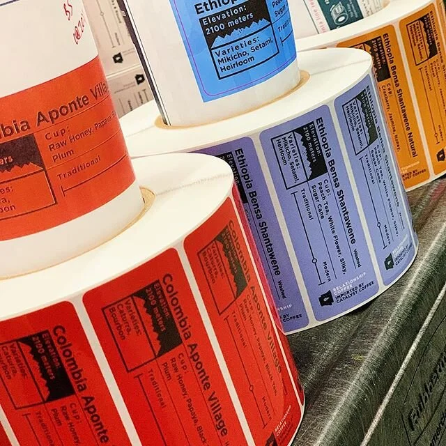 Producing coffee bag labels for one of our favorite fellow Arkansas companies - @onyxcoffeelab ☕️