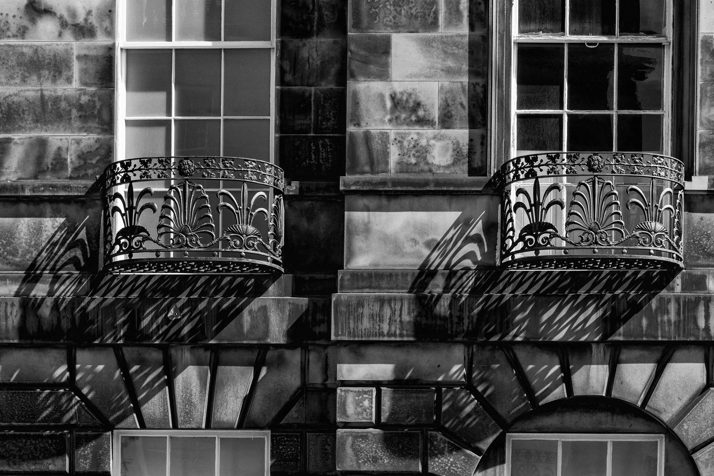 Ironwork in Alva Street, Edinburgh
