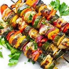 Grilled Chicken and Vegetable Skewers