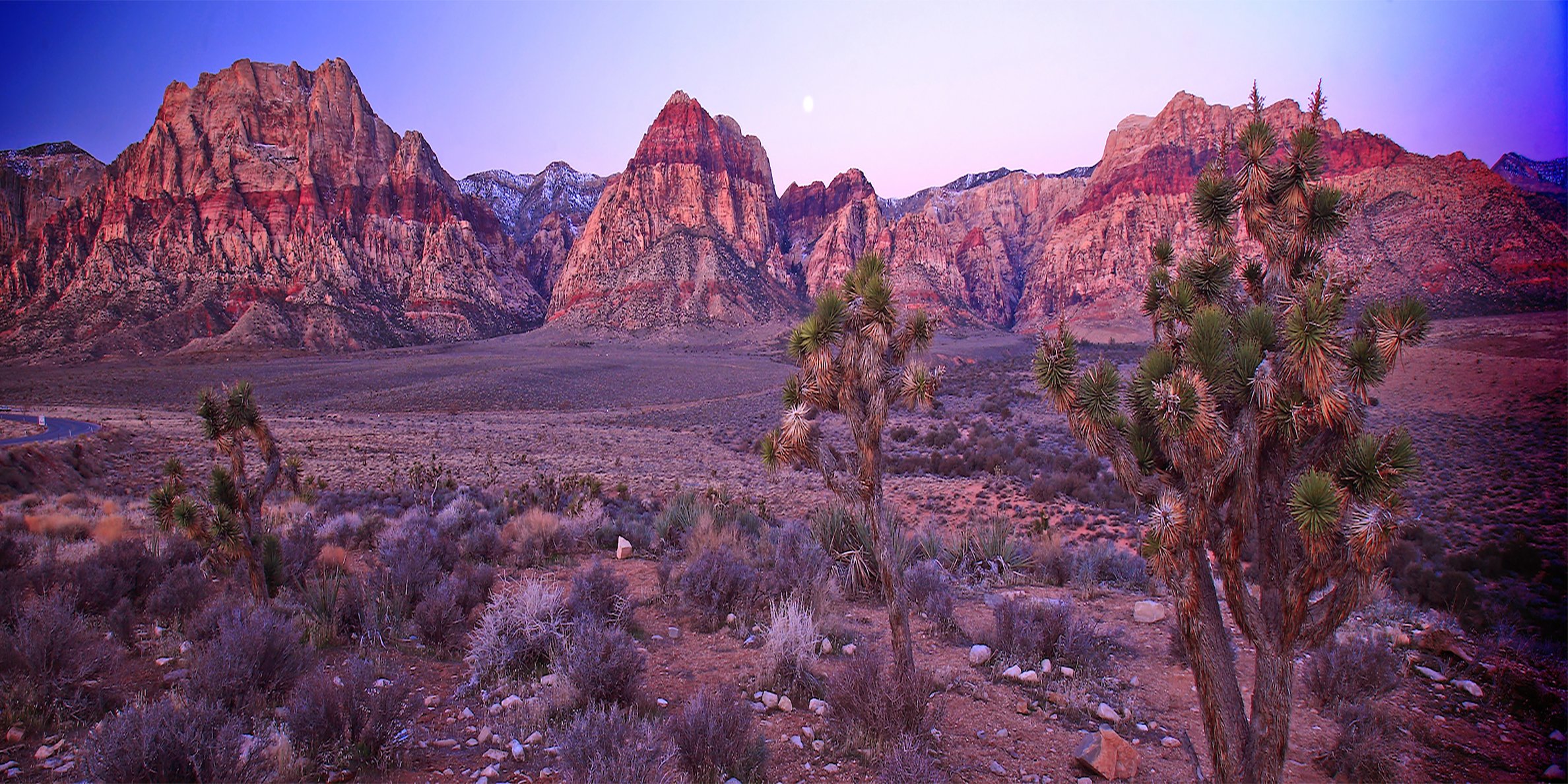 Red Rock Moonset