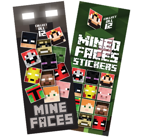Mined Faces Parody Stickers