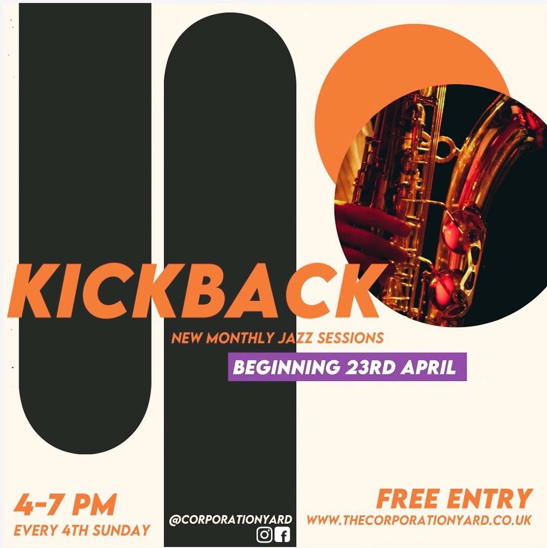 New session. Starting this Sunday @corporationyard 

Jazz, funk and sweet Sunday beats from 4-7pm. Free Entry 

Featuring the lovely sounds of 

@northwood_music 🎷
John Close 🎸
@timmyboomer_music 🎹
@alexburchmusic 🥁

Kickback and relax.
