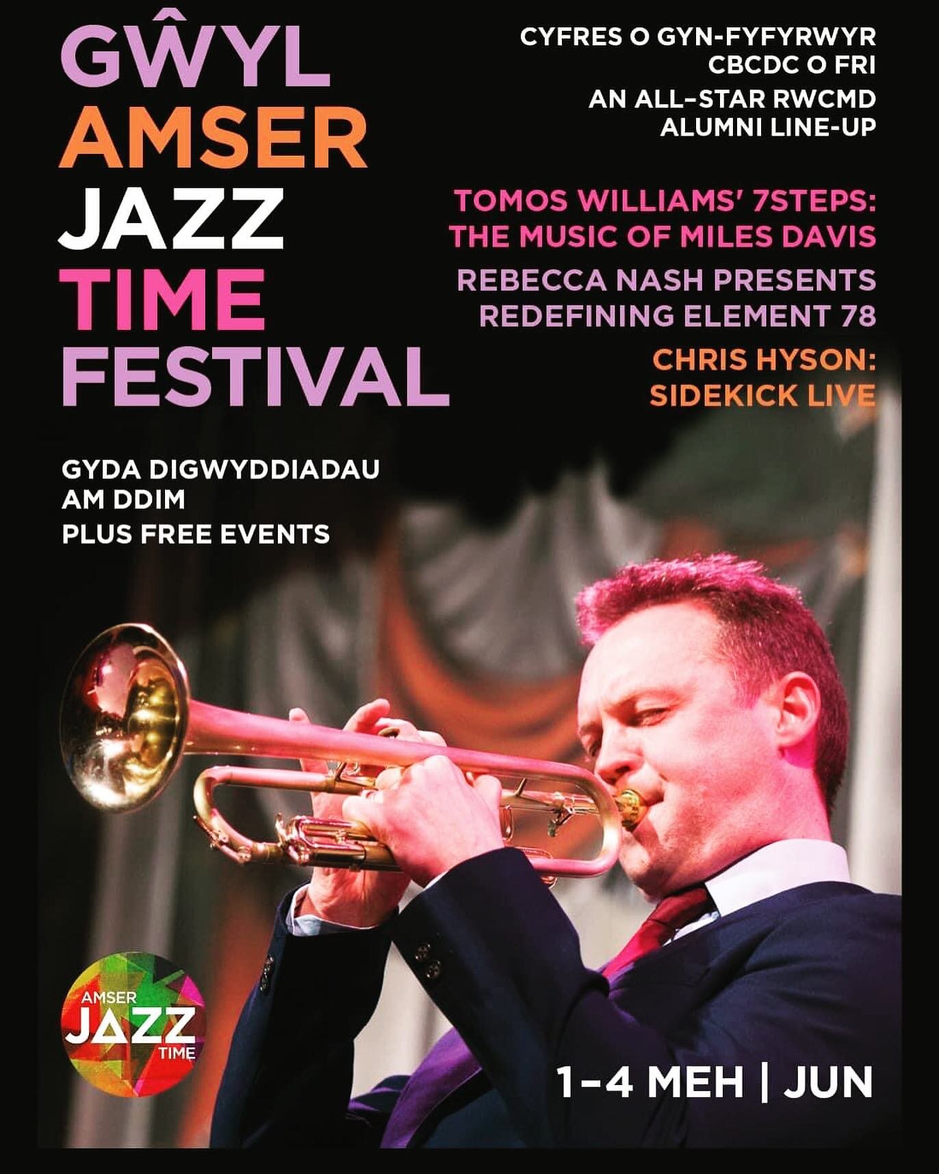 Looking forward to playing a few dates this summer with @tomosww 7Steps: Miles Davis project, beginning with a concert at the @rwcmd as part of the Amserjazztime Festival. 

June 3rd. Get your tickets