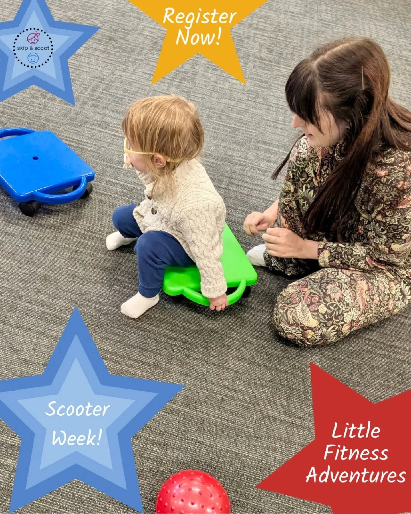 Winter mini-sessions (Nov + Dec) start this week and next week! Check out all of our programs for 0-4 years here: www.skipandscoot.com/classes! Drop-ins and Saturday class available! 

We've been having extra fun with our scooter week gross motor pla