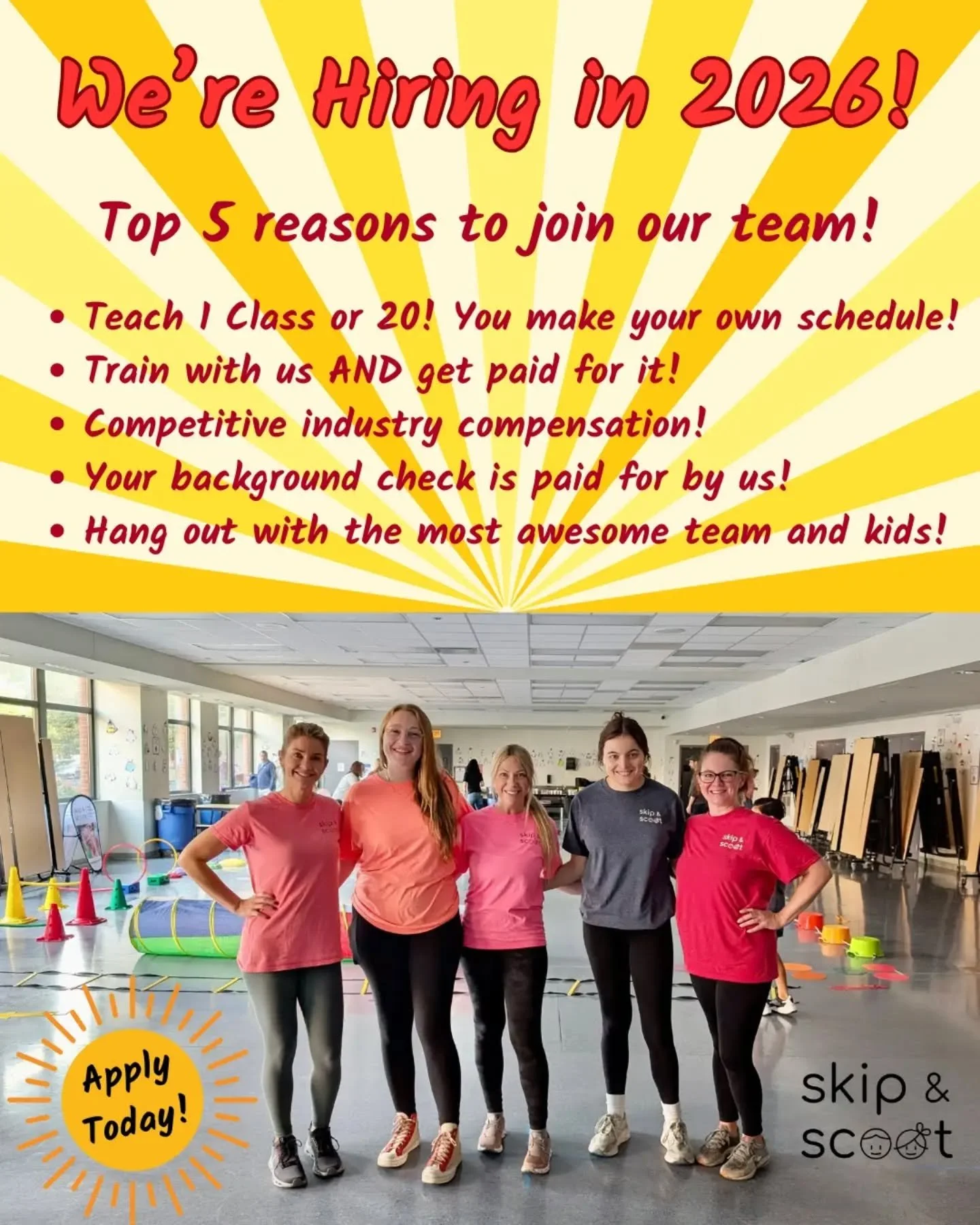 You guys-- we have so much fun!! 🌞🥳 Come join us! 

Send resum&eacute;s to luci@skipandscoot.com for lead teacher or assistant teacher positions. 👏🏻 Let's go!