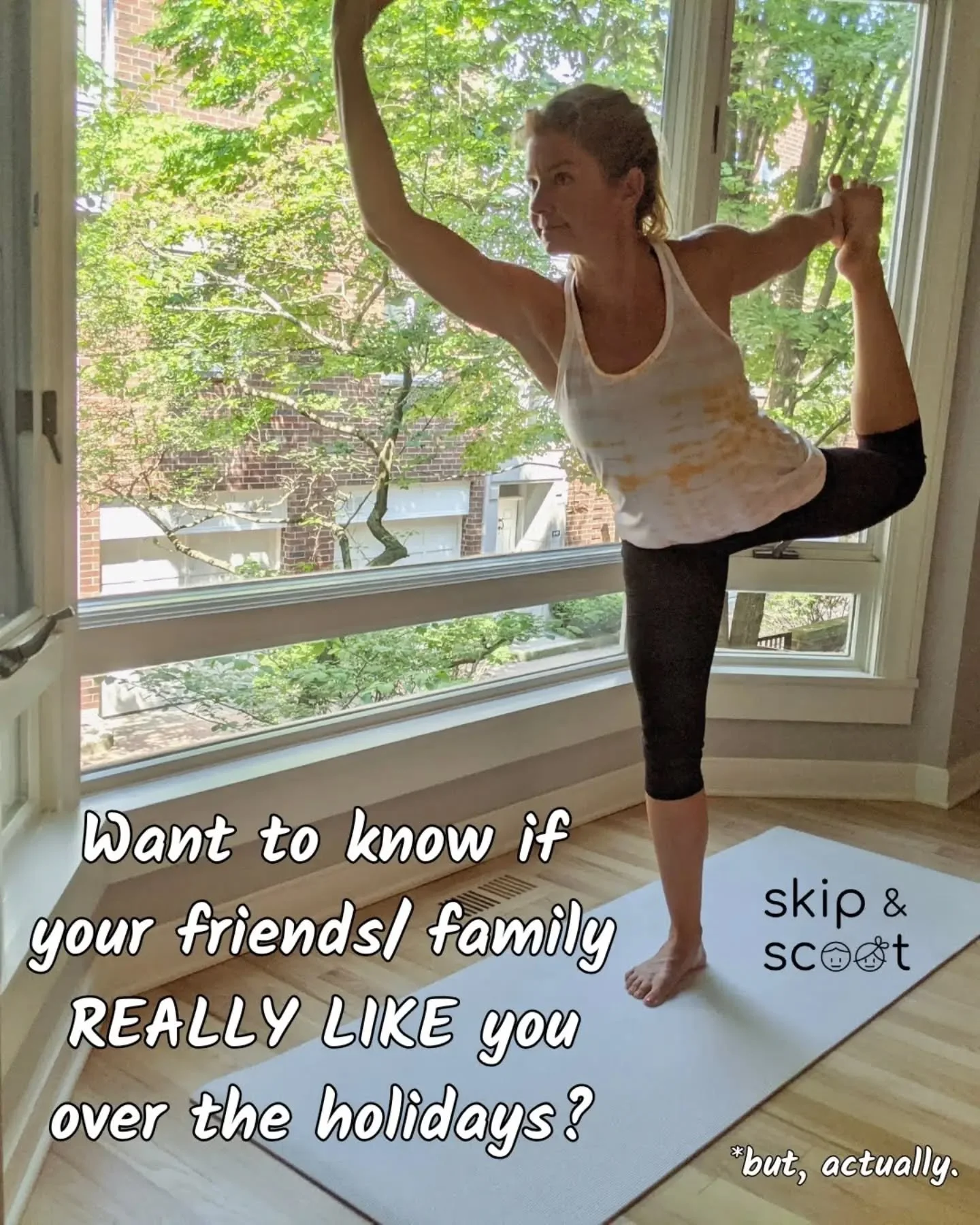 But, actually...🤭😂 Tag someone you'd workout with over the holidays! 😍🧘🏼&zwj;♀️

May your holiday be zen-tastic and bright! Happy New Year!

(Tagged a few people I'd take to my studio over the holiday...PSA not a complete list per Insta tagging 