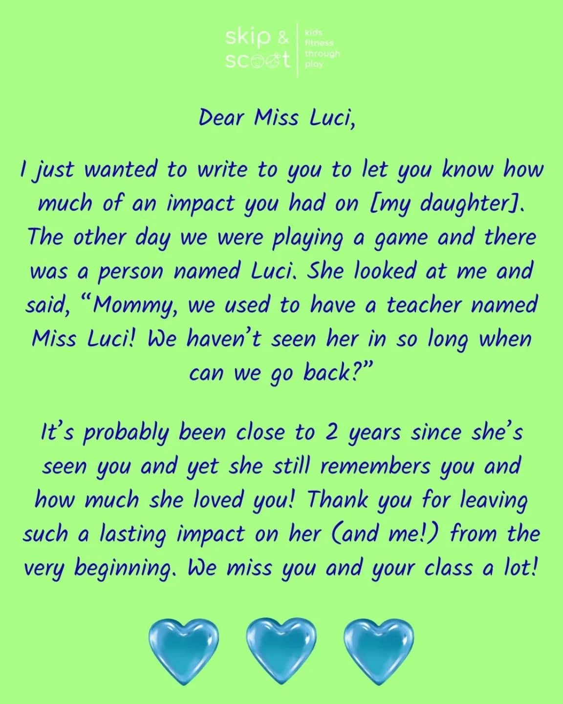 Two years, guys! This love note is also from the archives in honor of #teacherappreciationweek and it hit us right in the heart then and now. 

When people move out of the city, but take time to write meaningful notes...🥹😭🙏🏻 These love 💌s are so