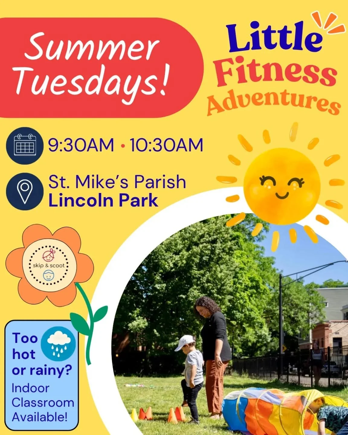 Summer Tuesdays are looking fresh 🍋🌬️ at @skipandscoot! Join us outside (or inside at the same location if the weather's not great) for fun and invigorating classes! 

Register today &amp; see you in class! www.skipandscoot.com 

#skipandscoot #chi