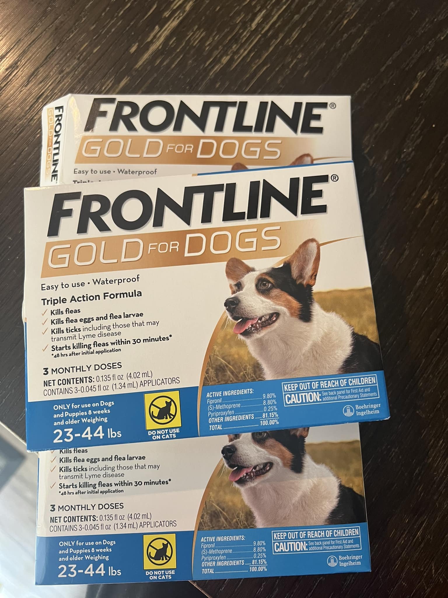 Selling 3 boxes of flea and tick preventative for dogs. $100 takes all 3 boxes. 9 month supply. $160
Value. Nothing wrong just don&rsquo;t need!