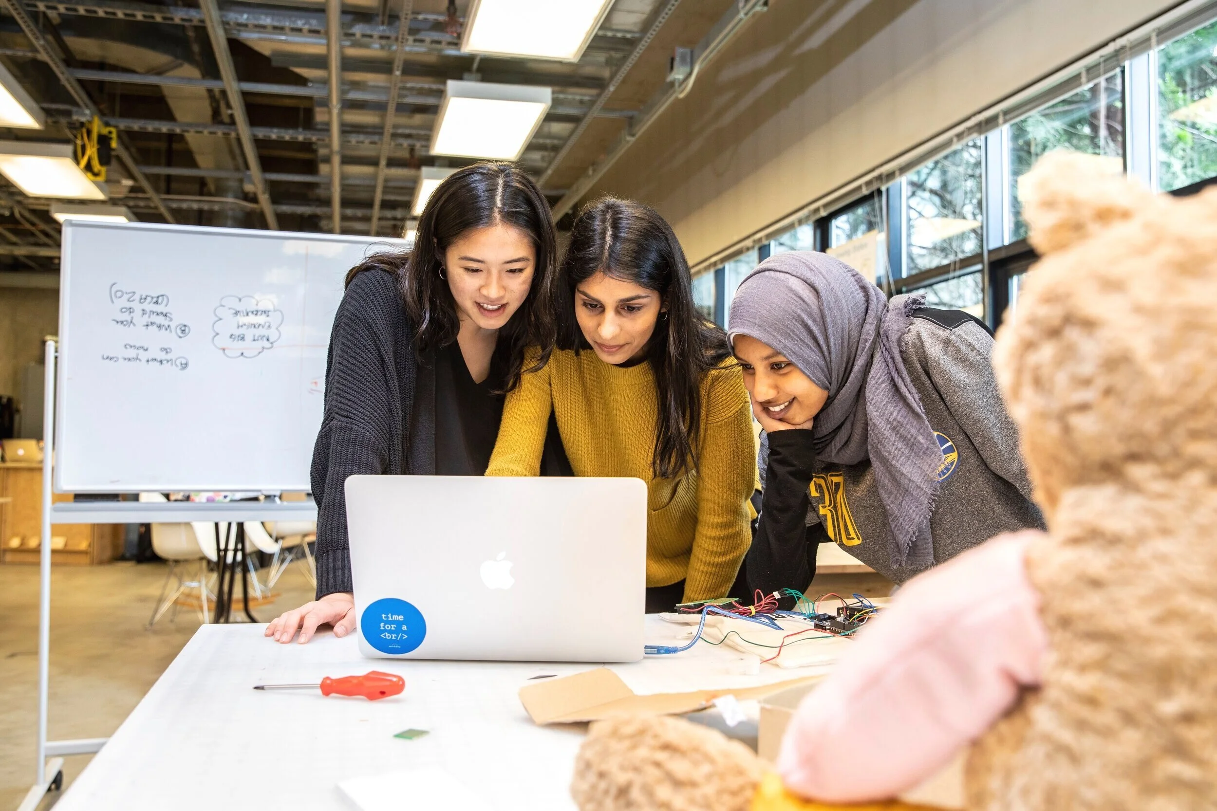 A candid picture of my amazing team, probably researching something