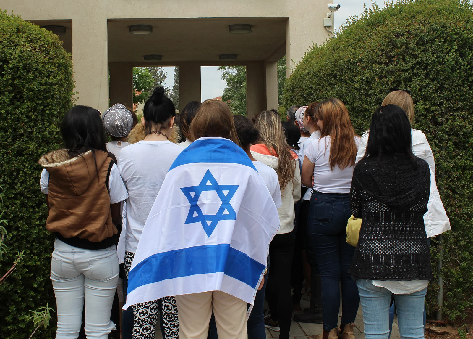 Beit Ruth girls Israeli flag