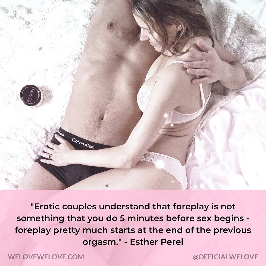 So very true.

#repost @officialwelove
・・・
"Erotic couples understand that foreplay is not something that you do 5 minutes before sex begins - foreplay pretty much starts at the end of the previous orgasm." - Esther Perel 

We bottled love ...

🔗in bio

#massageoil #massage #skincare #massagetherapy #massagetherapist #natural #allnatural #massagebutter #organic #wellness #naturaloil #relationshipgoals #spa #relax #massagetime #massagelife #connection #intimacy #moisturizing #sensual #bodybutter #smallbusiness #katemarley #welove  #organicskincare #soothingskin #massages #magic #inspire @estherperelofficial