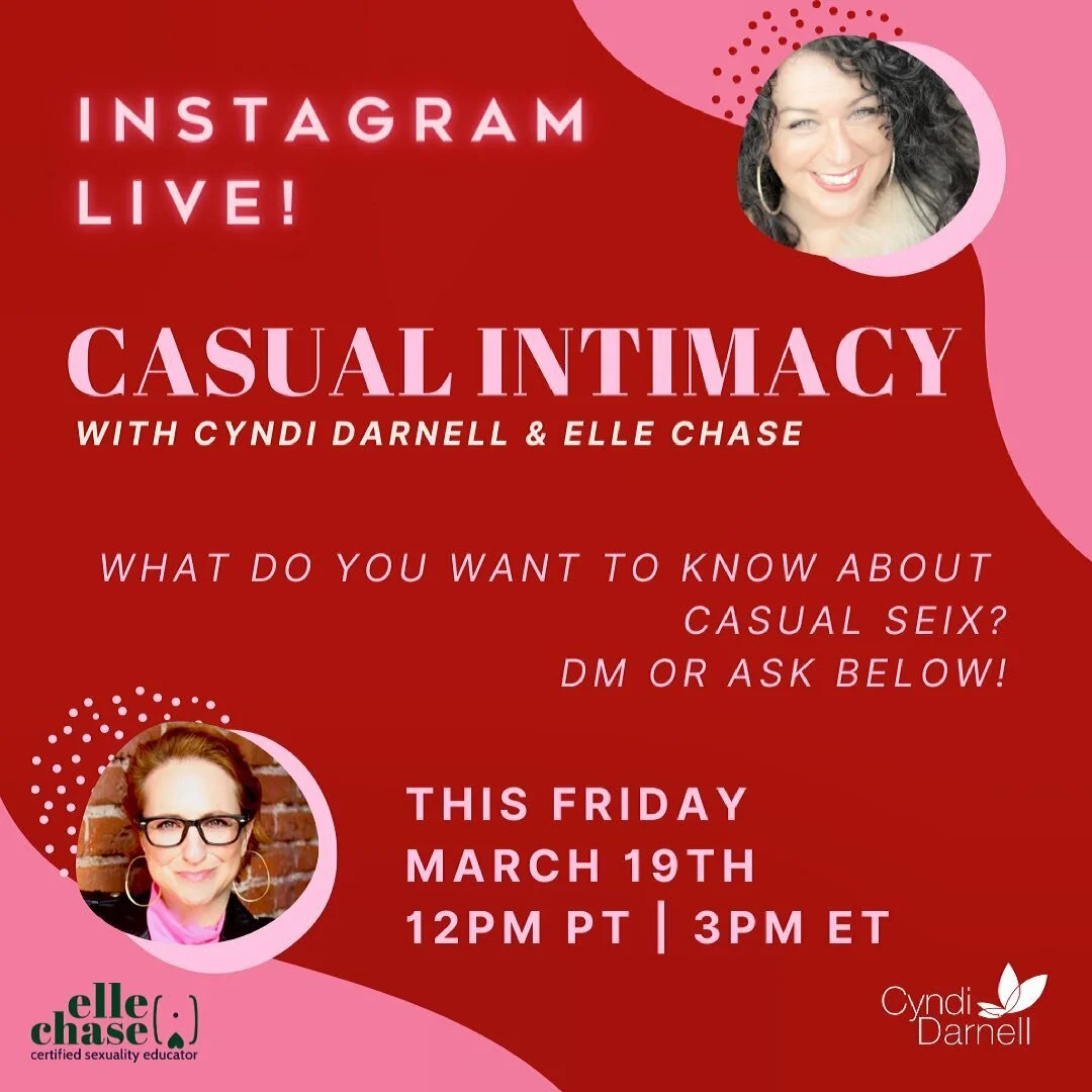 It's getting hot in here🔥
After a year of pandemic, vaccines are going in and people are going out and (maybe) getting off. Join @cyndi_darnell and me this Friday as we explore "casual encounters" post pandemic. Ask us questions about hook ups and more to prep yourself for a s*xy summer.

FRIDAY March 19.
12pm Pacific 
3pm Eastern 
7pm UK 
6am  Saturday Aus🇦🇺.

#pleasure #consent #relationships #casual #tinder #hookups #dating #onlinedating