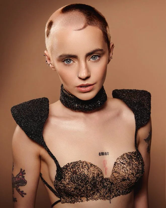 3d hand drawn bralette & choker