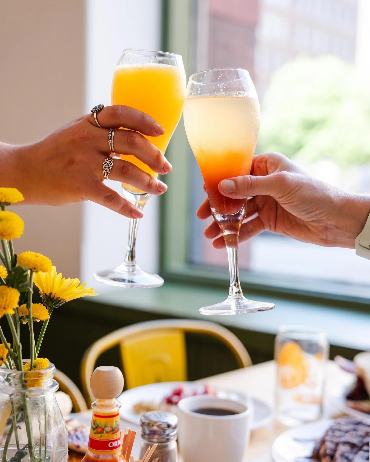 Brunch with us this Mother&rsquo;s Day!🌸🥞🍳 
As a small token of appreciation to all the amazing moms out there, we&rsquo;ll be handing out fresh stemmed flowers to moms from 8AM-2PM at both Rooster locations, @washington_avenue &amp; @southgrandst
