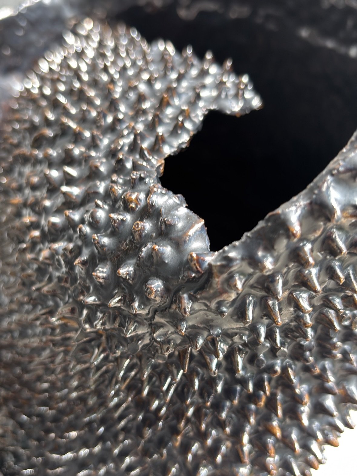 Introducing: The first in an ongoing series of one‑off works exploring the unexpected.
A fractured Jaca transforms abundance into fragility, where strength and vulnerability coexist.

Glazed ceramic sculpture &amp; functional vase
41 &times; 30 &time