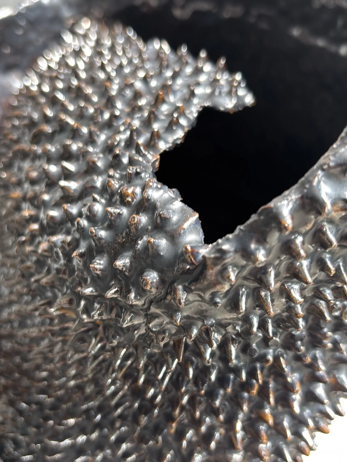 Introducing: The first in an ongoing series of one‑off works exploring the unexpected.
A fractured Jaca transforms abundance into fragility, where strength and vulnerability coexist.

Large glazed ceramic sculpture &amp; functional vase
35 &times; 29