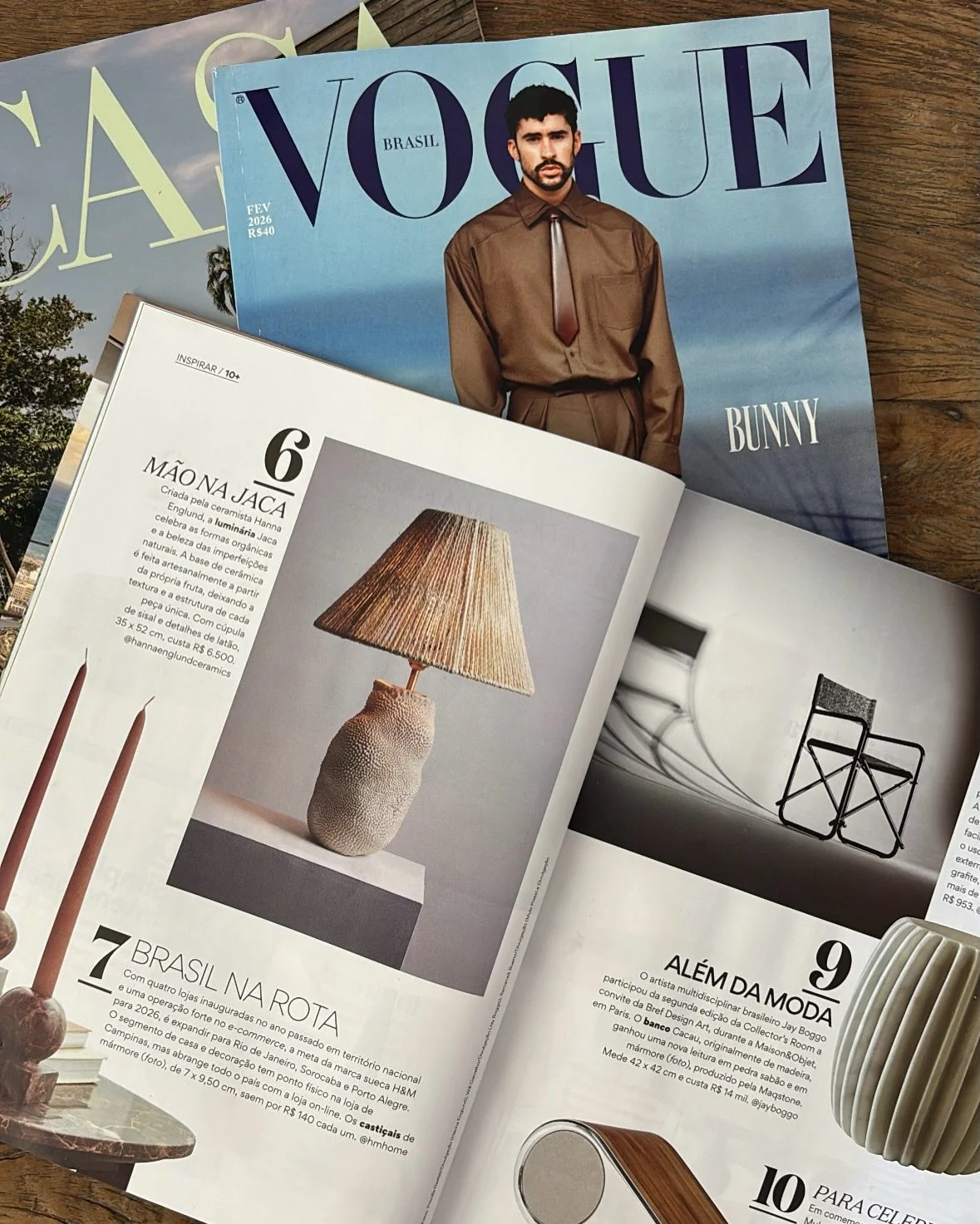 Our Jaca Lamp in @casaejardim this month 🤍 Estou emocionada em estar na se&ccedil;&atilde;o 10+ da revista!

Ph. @priscillahaefeli