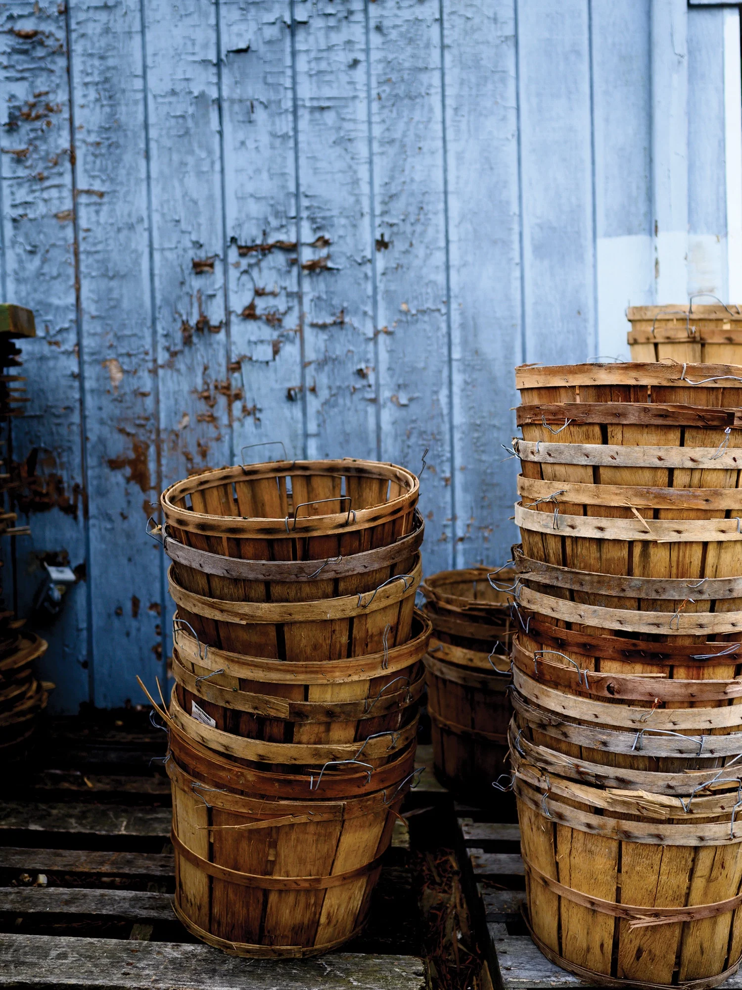 BASKET CASE Weathered crab shacks dot the bay. Chesapeake Bay crabs are best ordered by the bushel-basket. That way no one goes hungry.