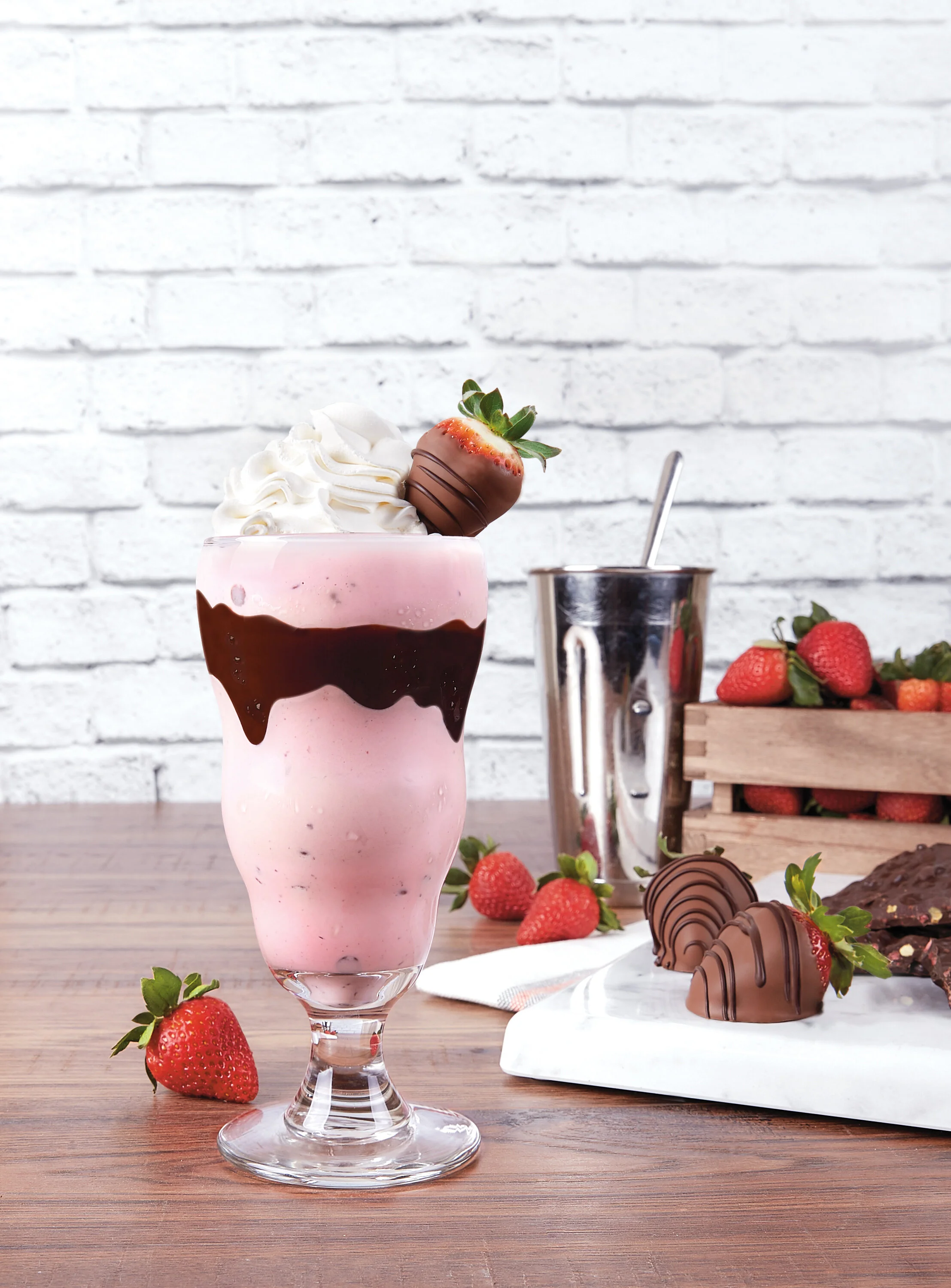 UPLOADED/REDIRECTED Chocolate-Dipped Strawberry Milkshake with a Kick