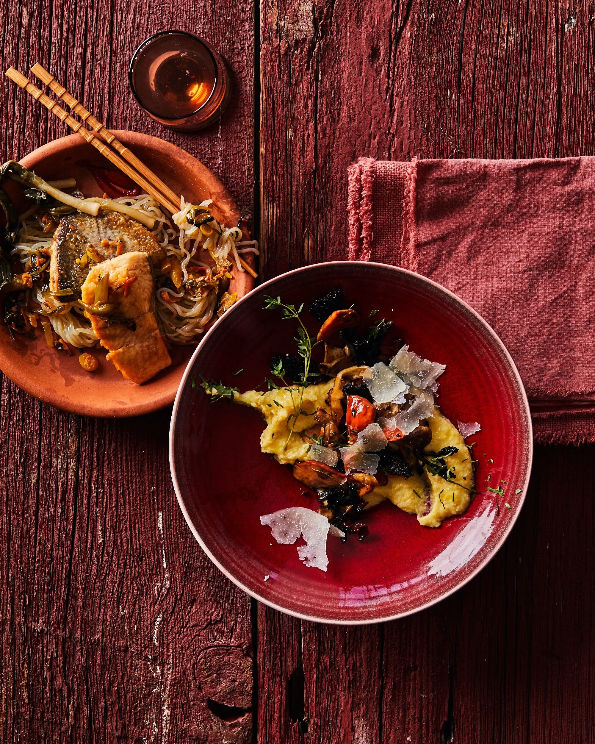 Pan Sauteed Trout With Polenta And Wild Mushrooms Table Magazine