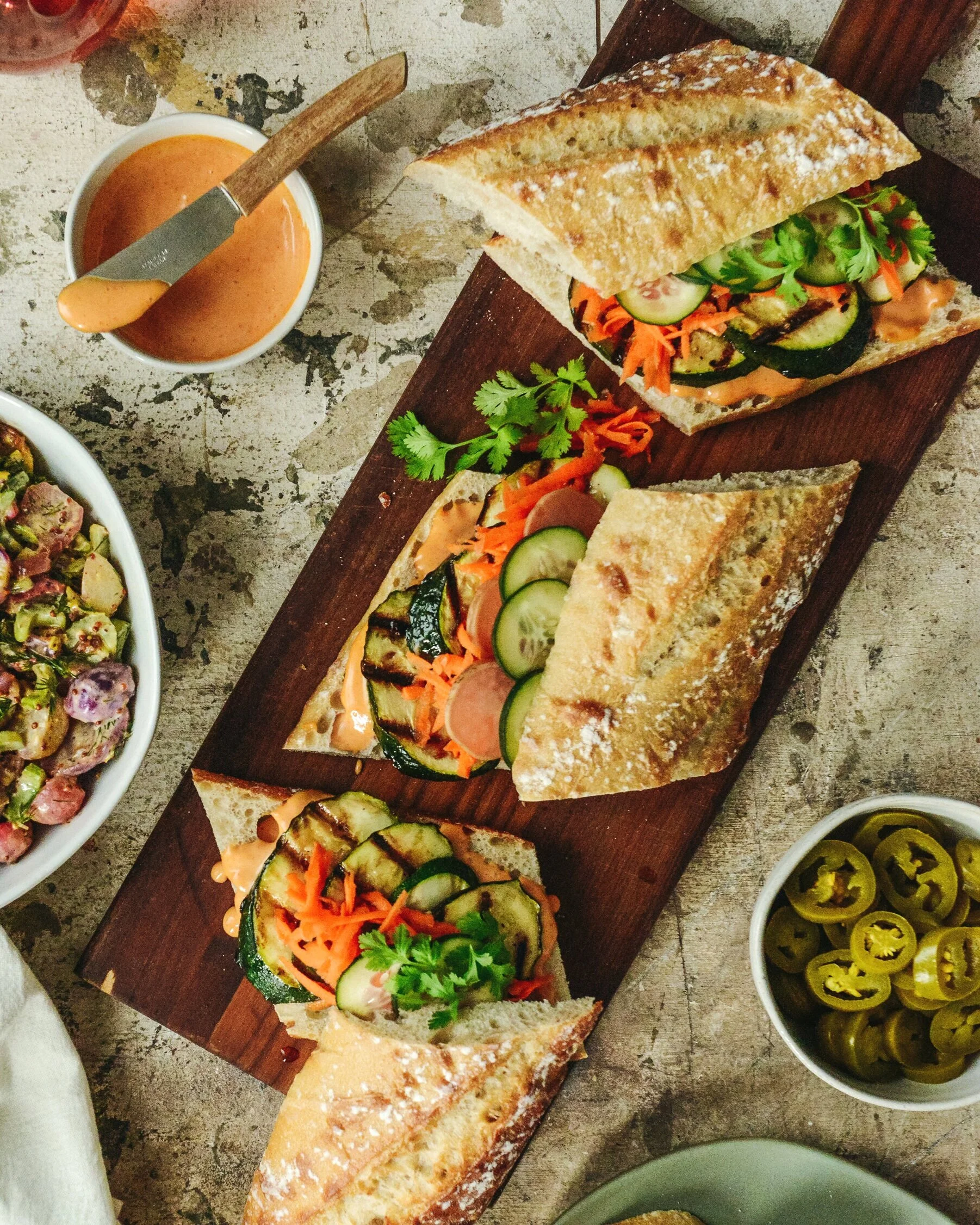 Bánh Mì-Inspired Grilled Zucchini Sandwiches