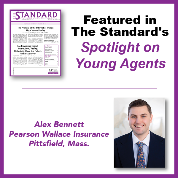 Alex Bennett V.P. Featured in The Standard - New England’s Insurance News Magazine