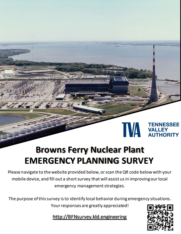 Browns Ferry Nuclear Plant Emergency Planning Survey