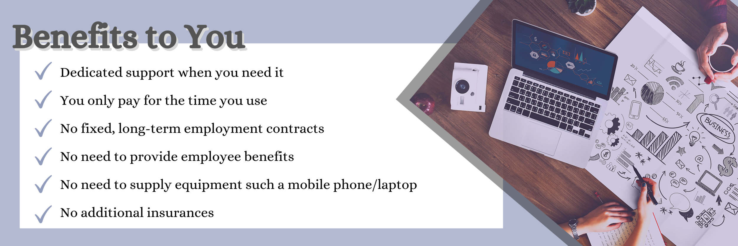 Dedicated support when you need it Professional image You only pay for the time you use No fixed, long-term employment contracts (2).png