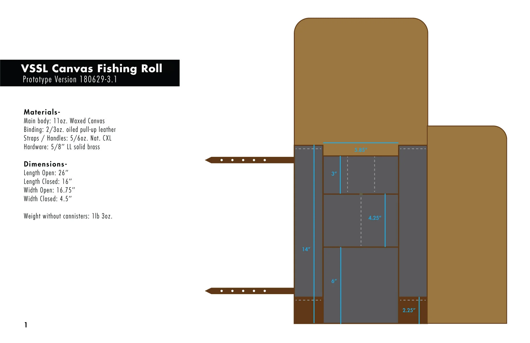  I was approached by the  VSSL  product development team to design and prototype a new canvas and leather kit for an upcoming collaboration with a prominent fly-fishing company. While the collaboration between the two companies ultimately fell throug